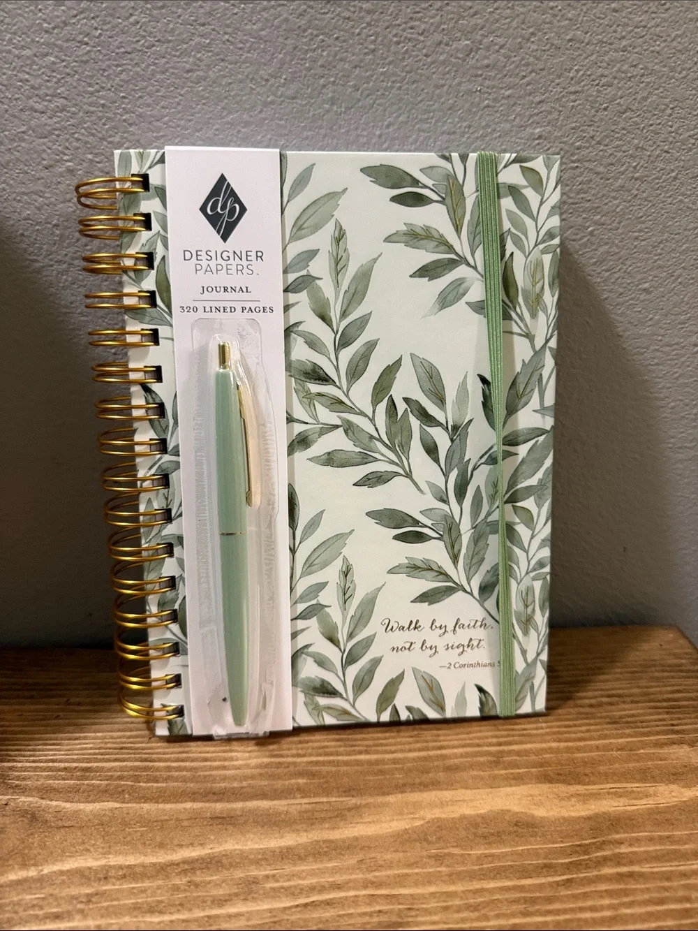 Boutique Green Botanical Spiral Journal with Pen - 